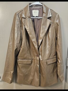 NWOT REMI x REVOLVE Faux Leather Blazer Jacket (XL)